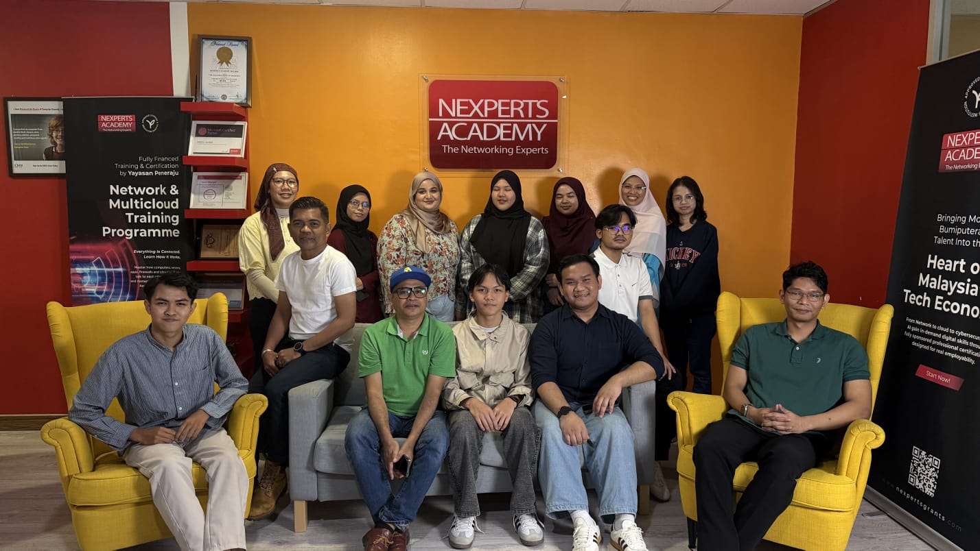 Nexperts Academy students in a professional training session